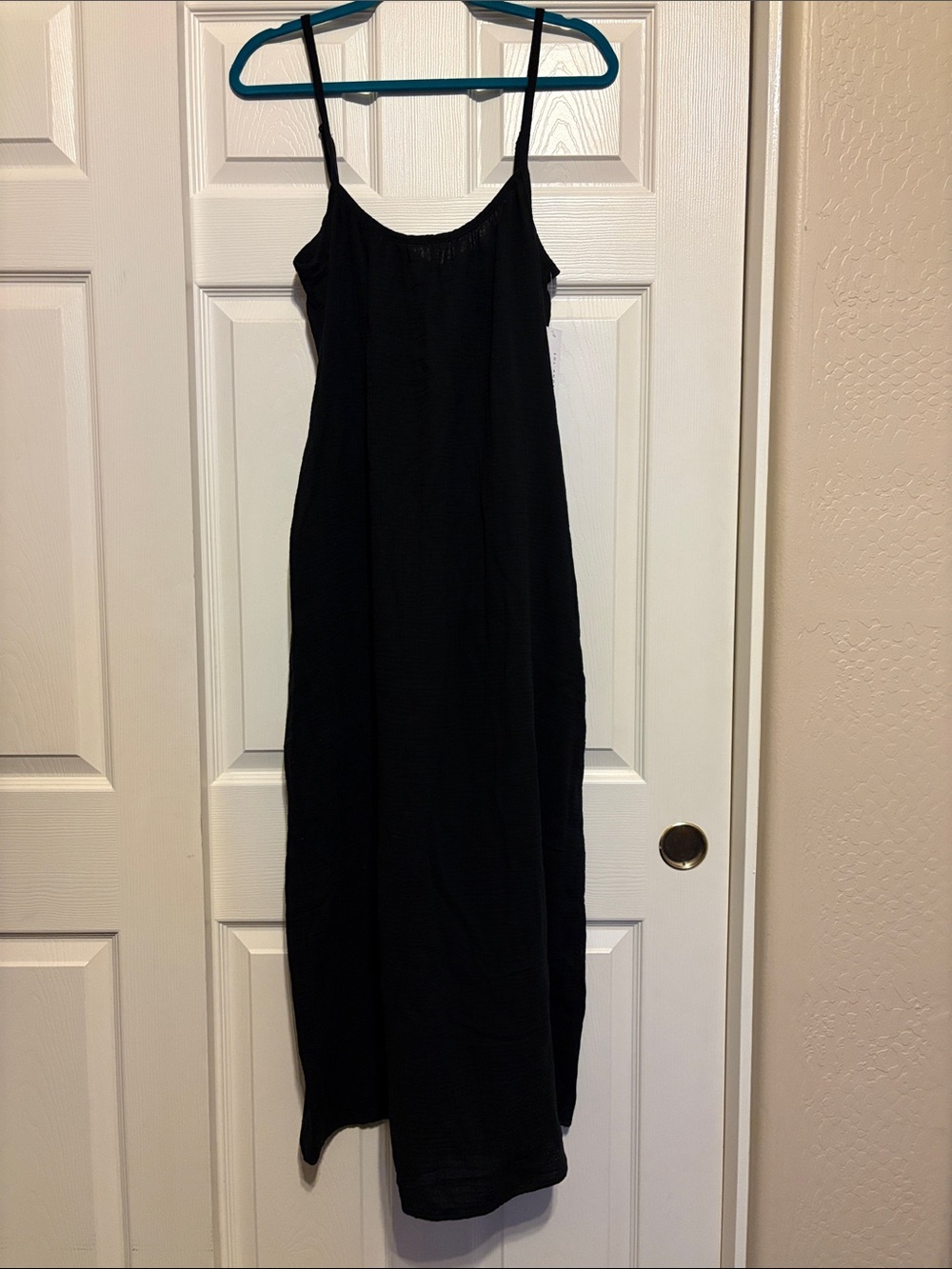 NWT Sol Angeles Black Spaghetti-Strap Maxi Dress